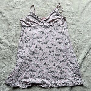 La Vie en Rose Dachshund Print Nightgown – Size M | Dog Lover Loungewear |